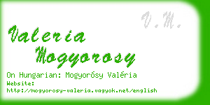 valeria mogyorosy business card